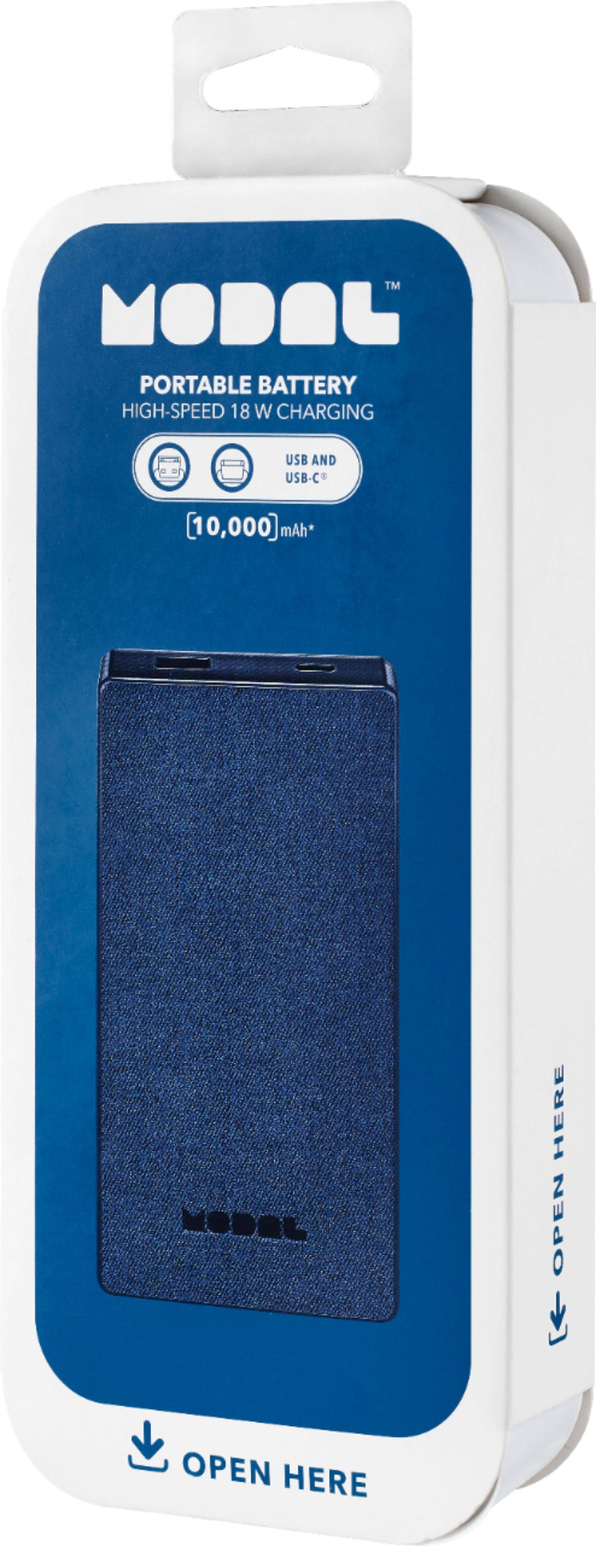 Alt View 14. Modal™ - 10,000 mAh Portable Charger for Most USB Devices - Blue.
