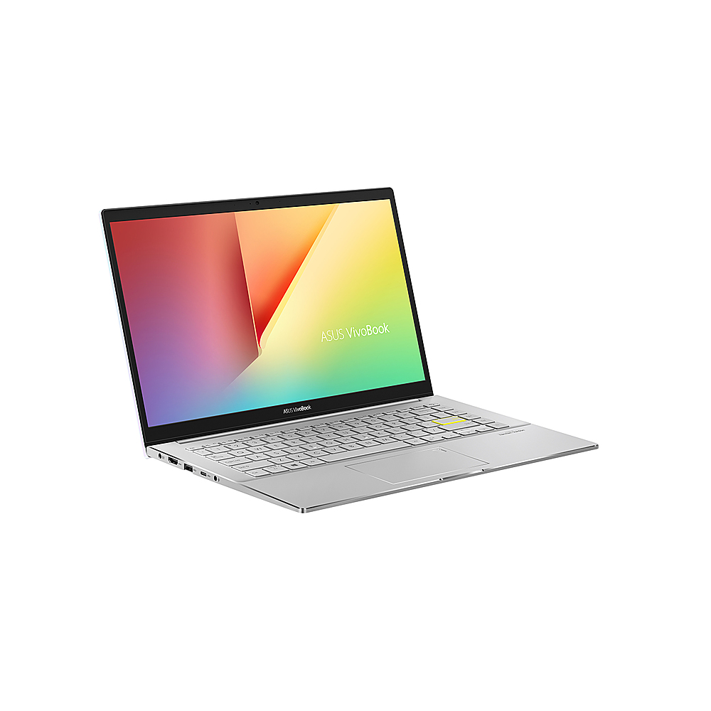 Angle View: ASUS - VivoBook S14 14" Laptop - Intel Core i5 - 8GB Memory - 512GB SSD - Dreamy White Metal
