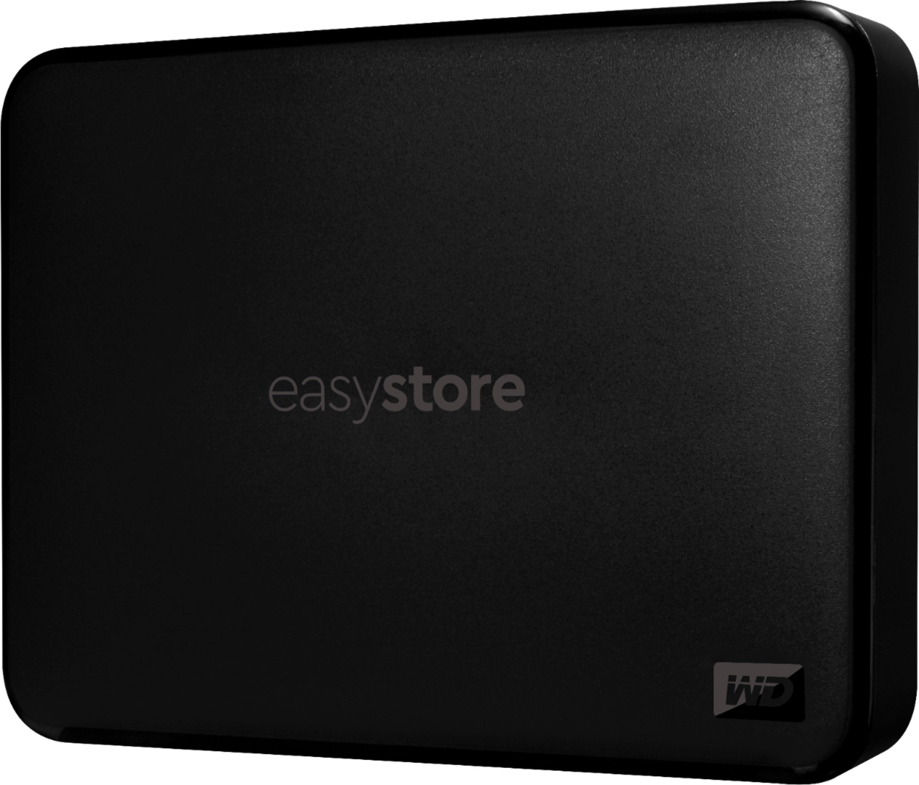 Front. WD - Easystore 5TB External USB 3.2 Gen 1 Portable Hard Drive - Black.