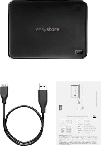 WD Easystore 5TB External USB 3.2 Gen 1 Portable Hard Drive Black WD Easystore 5TB External USB 3.2 Gen 1 Portable Hard Drive Black
