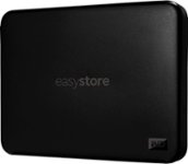 Front. WD - Easystore 2TB External USB 3.0 Portable Hard Drive - Black.