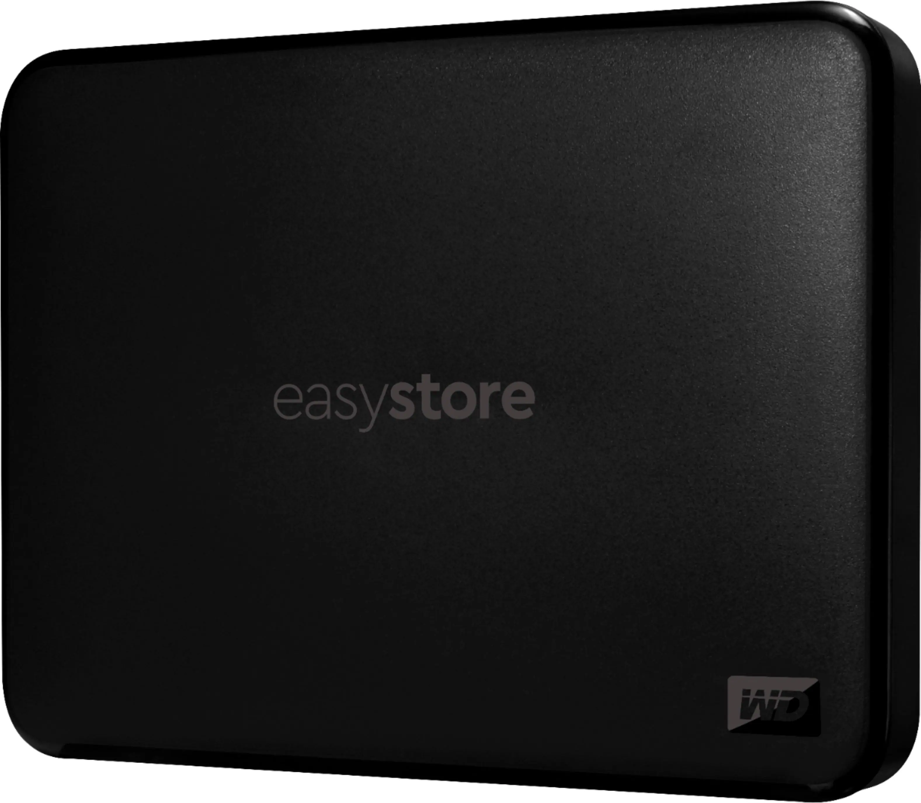 Front. WD - Easystore 2TB External USB 3.2 Gen 1 Portable Hard Drive - Black.