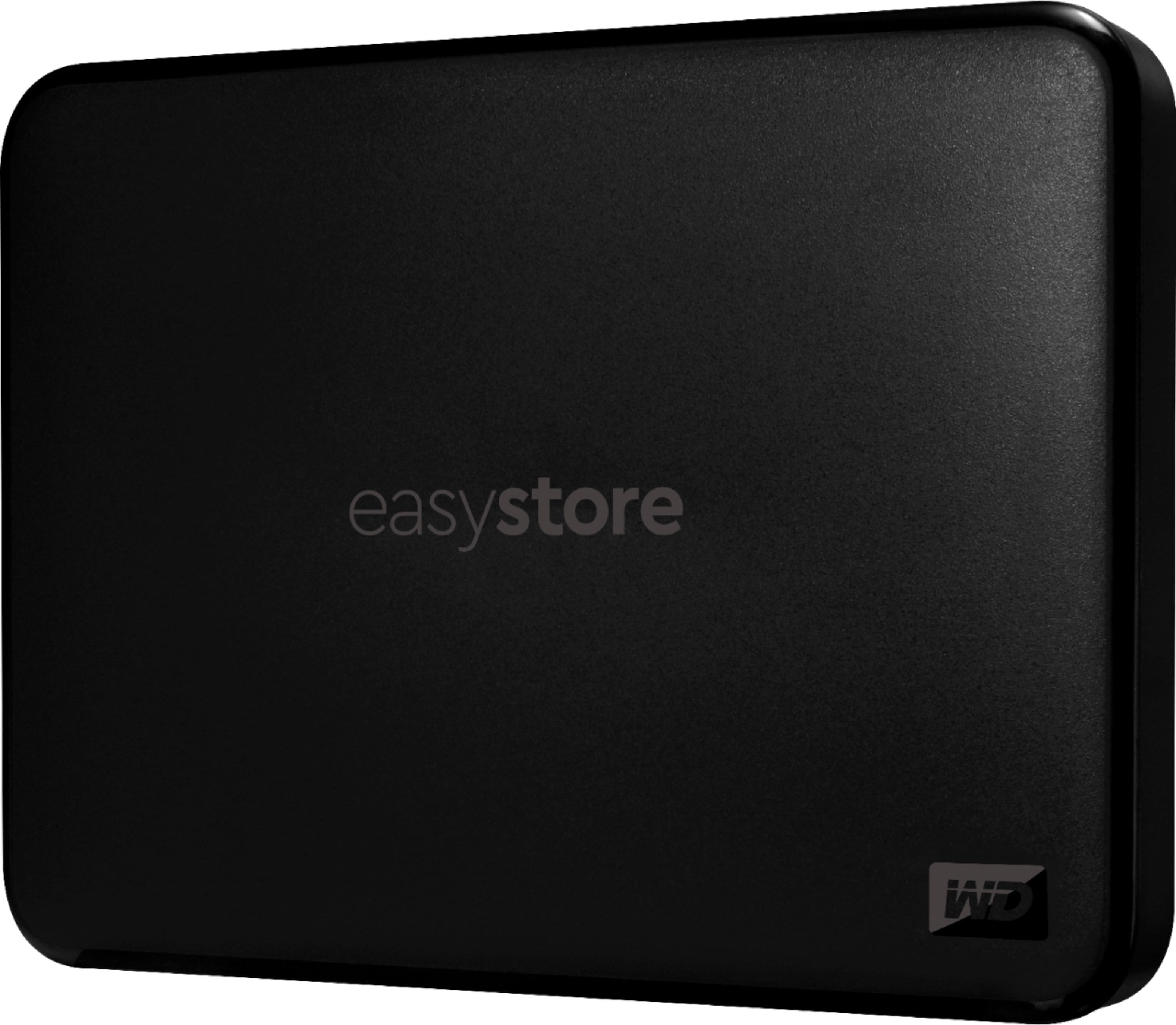 Front. WD - Easystore 1TB External USB 3.2 Gen 1 Portable Hard Drive - Black.