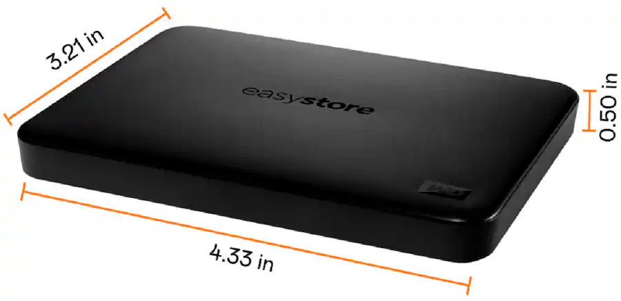 WD Easystore 1TB External USB Gen Portable Hard Drive Black