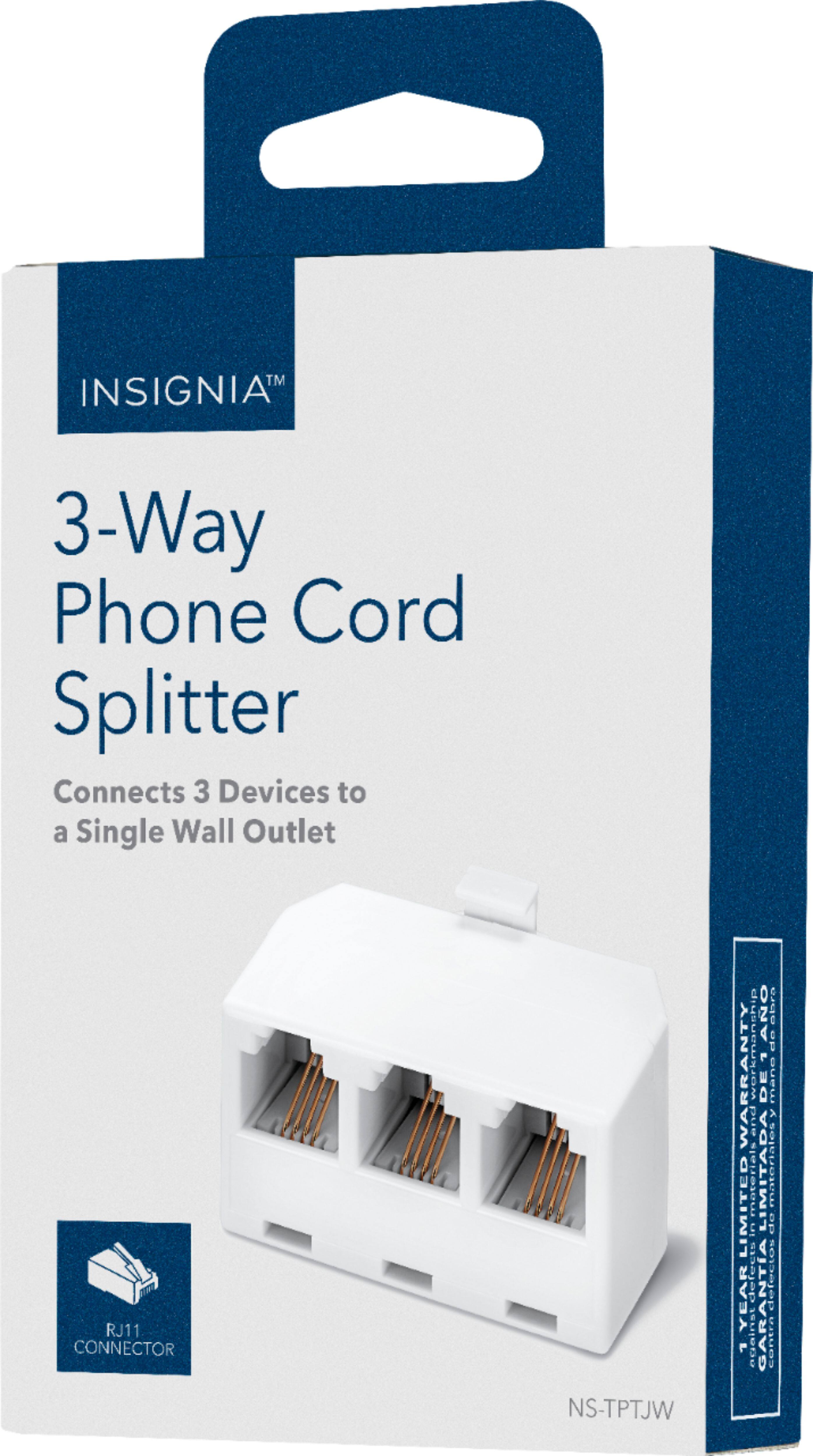 Alt View 11. Insignia™ - Phone Splitter - White.