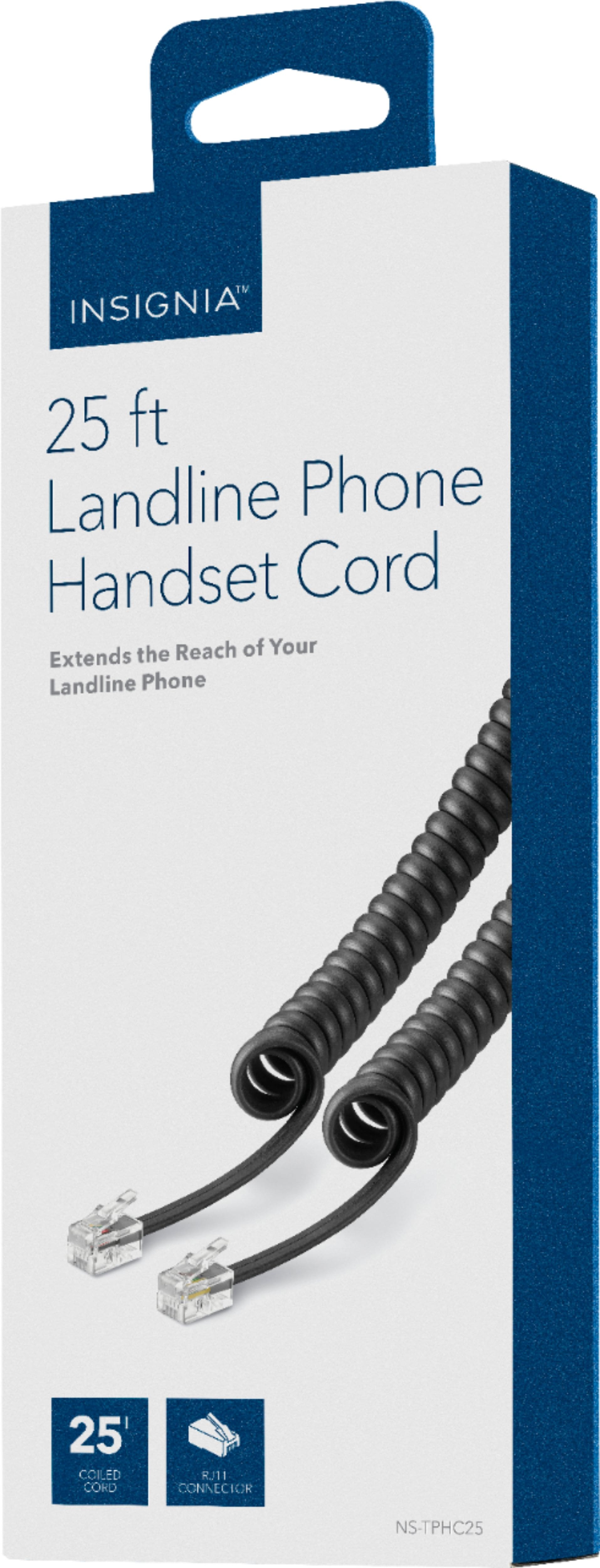 Alt View 13. Insignia™ - 25' Phone Cable - Black.