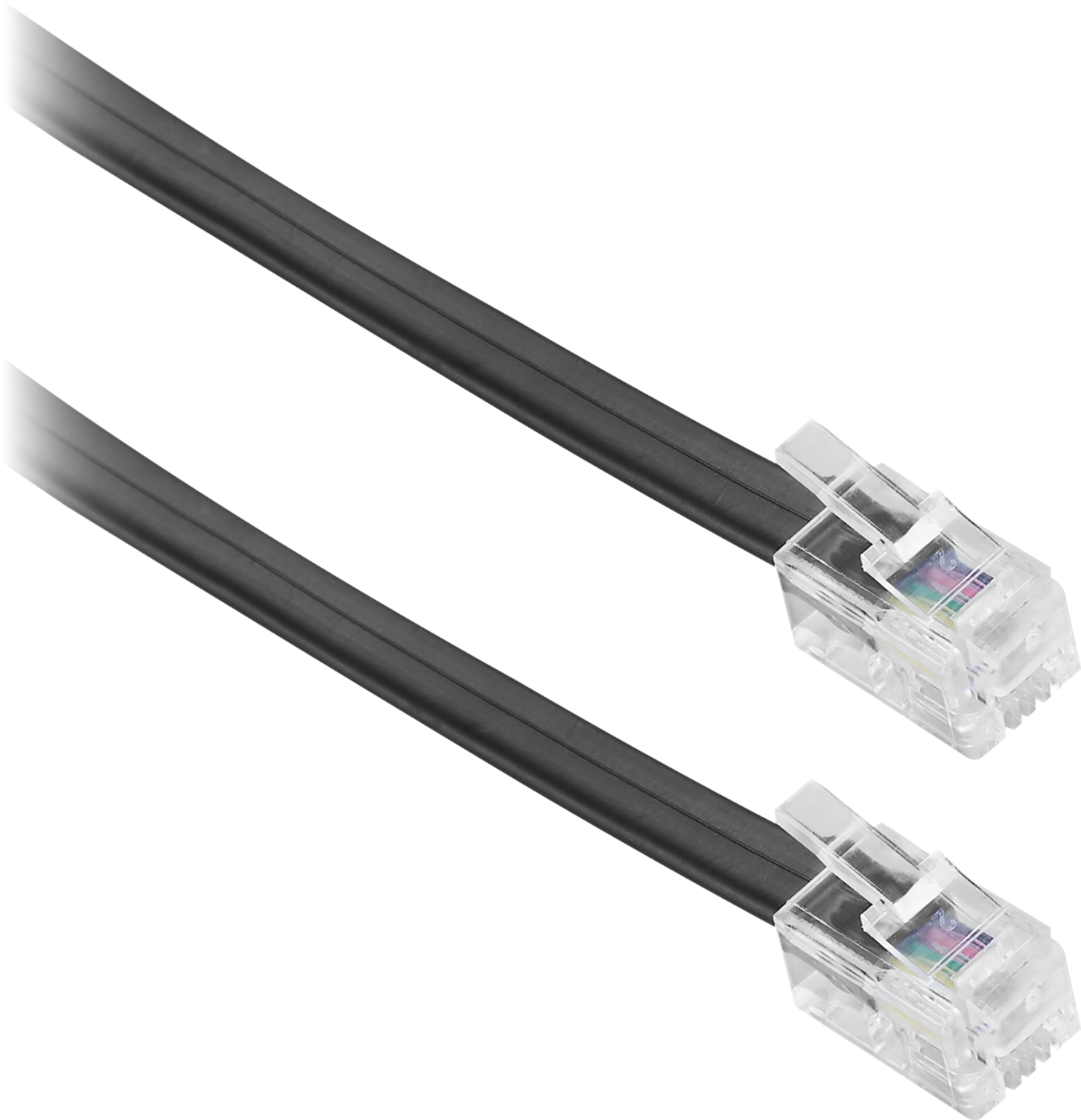 Left. Insignia™ - 25' Phone Cable - Black.