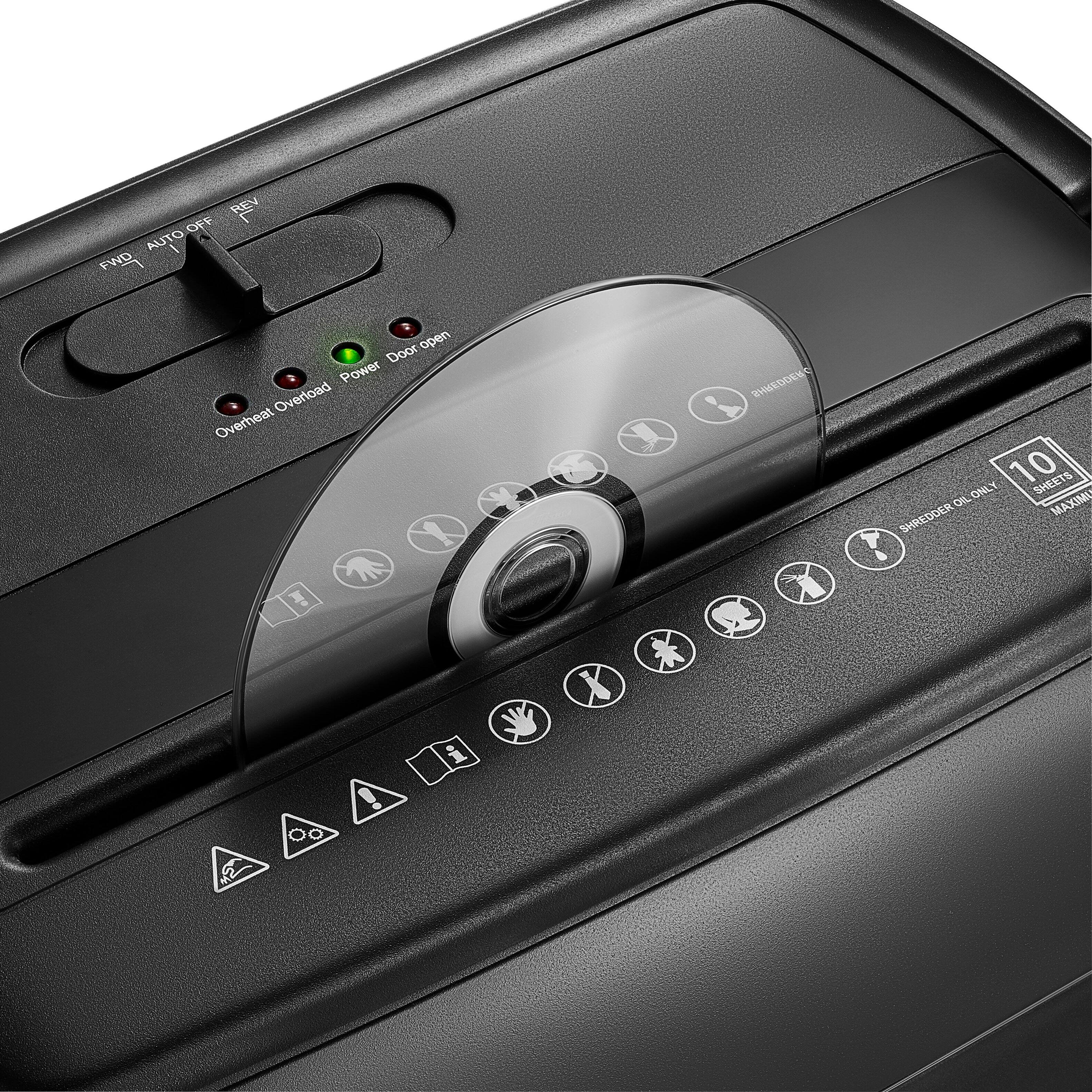 Alt View 13. Insignia™ - 10-Sheet Crosscut Paper/CD Shredder - Black.