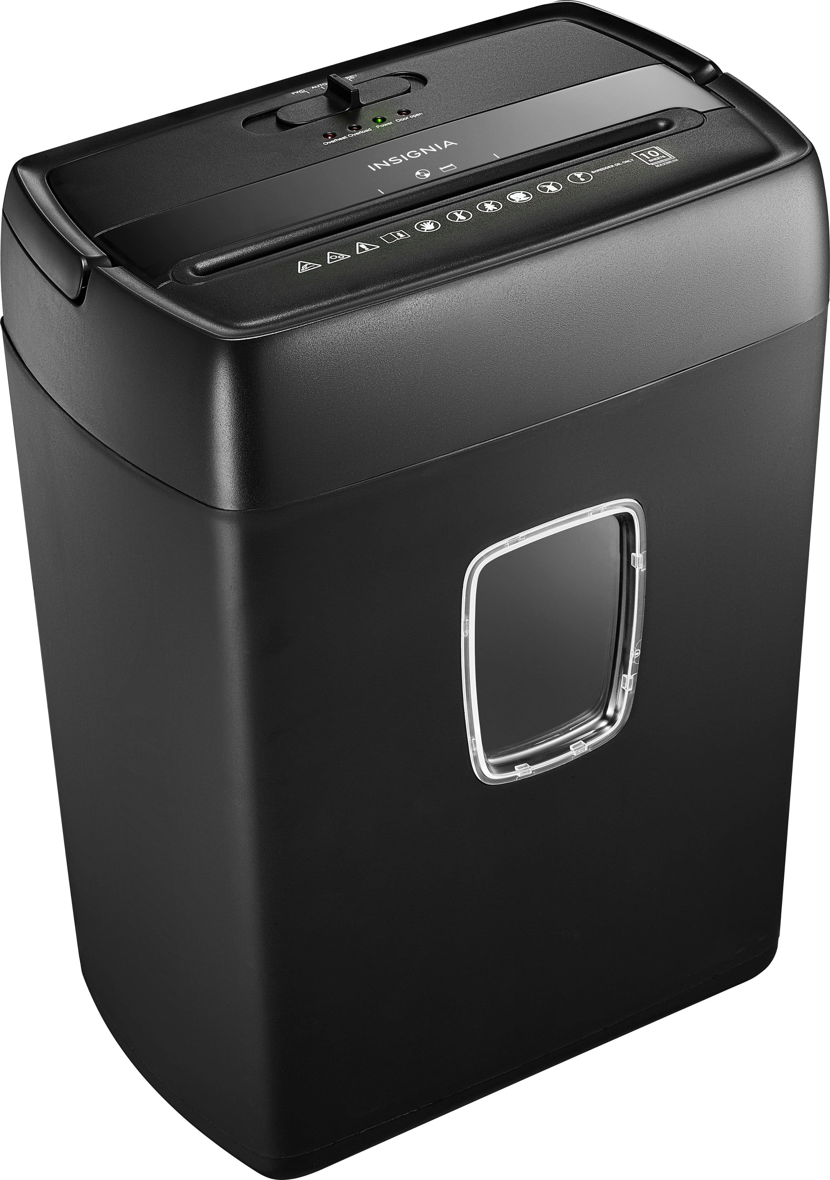 Alt View 15. Insignia™ - 10-Sheet Crosscut Paper/CD Shredder - Black.