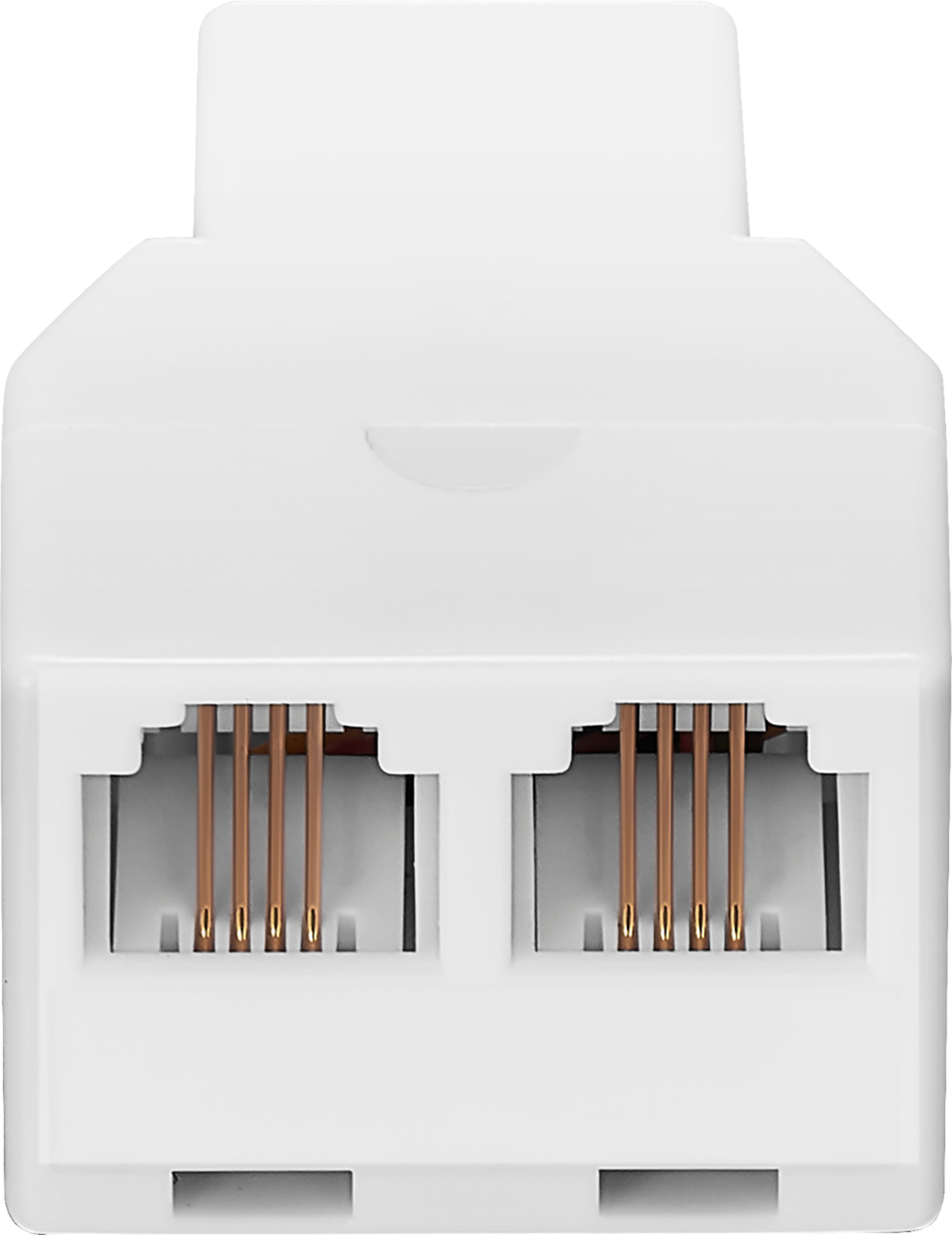 Angle. Insignia™ - 2-Line Phone Cord Splitter - White.