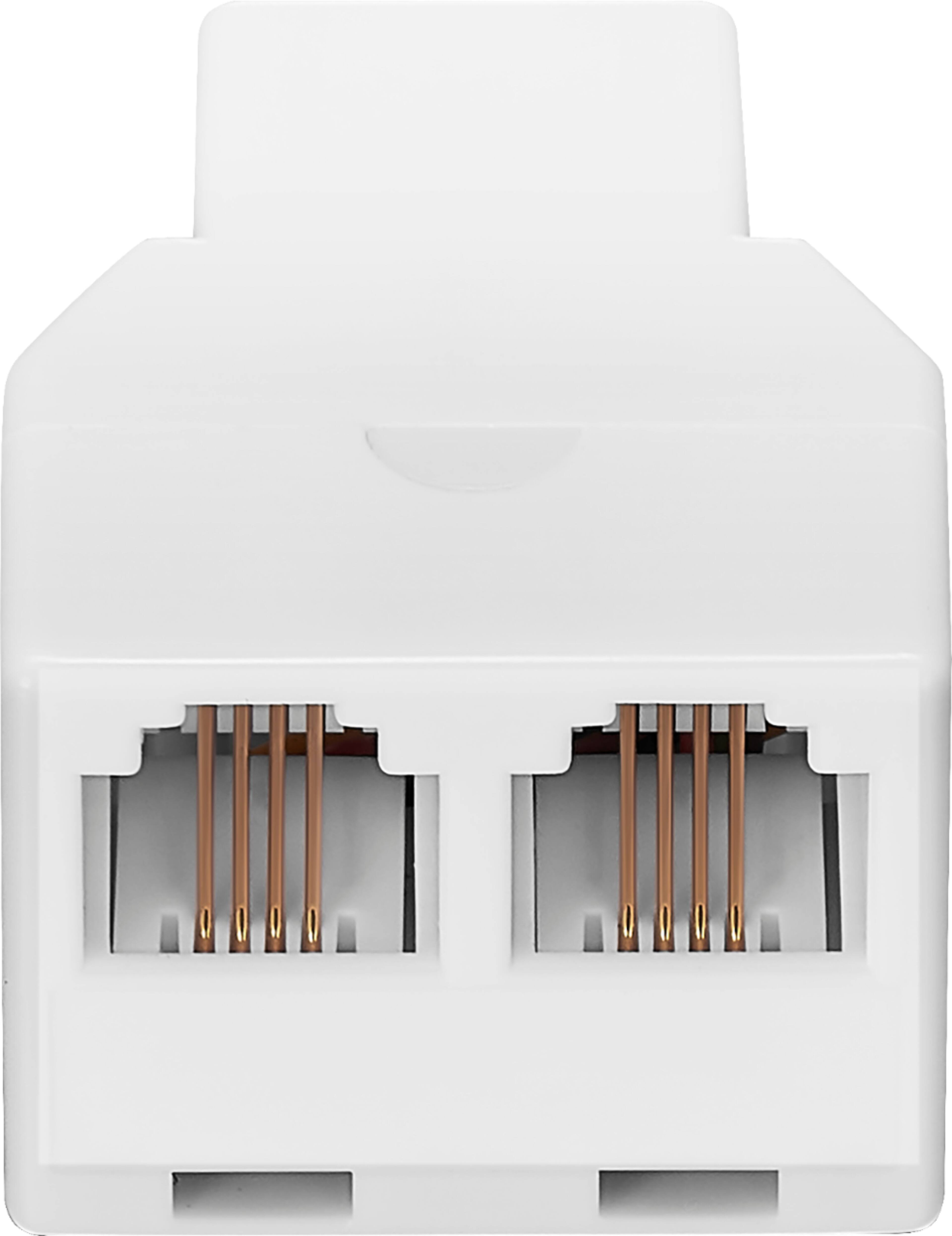 Angle. Insignia™ - 2-Line Phone Cord Splitter - White.