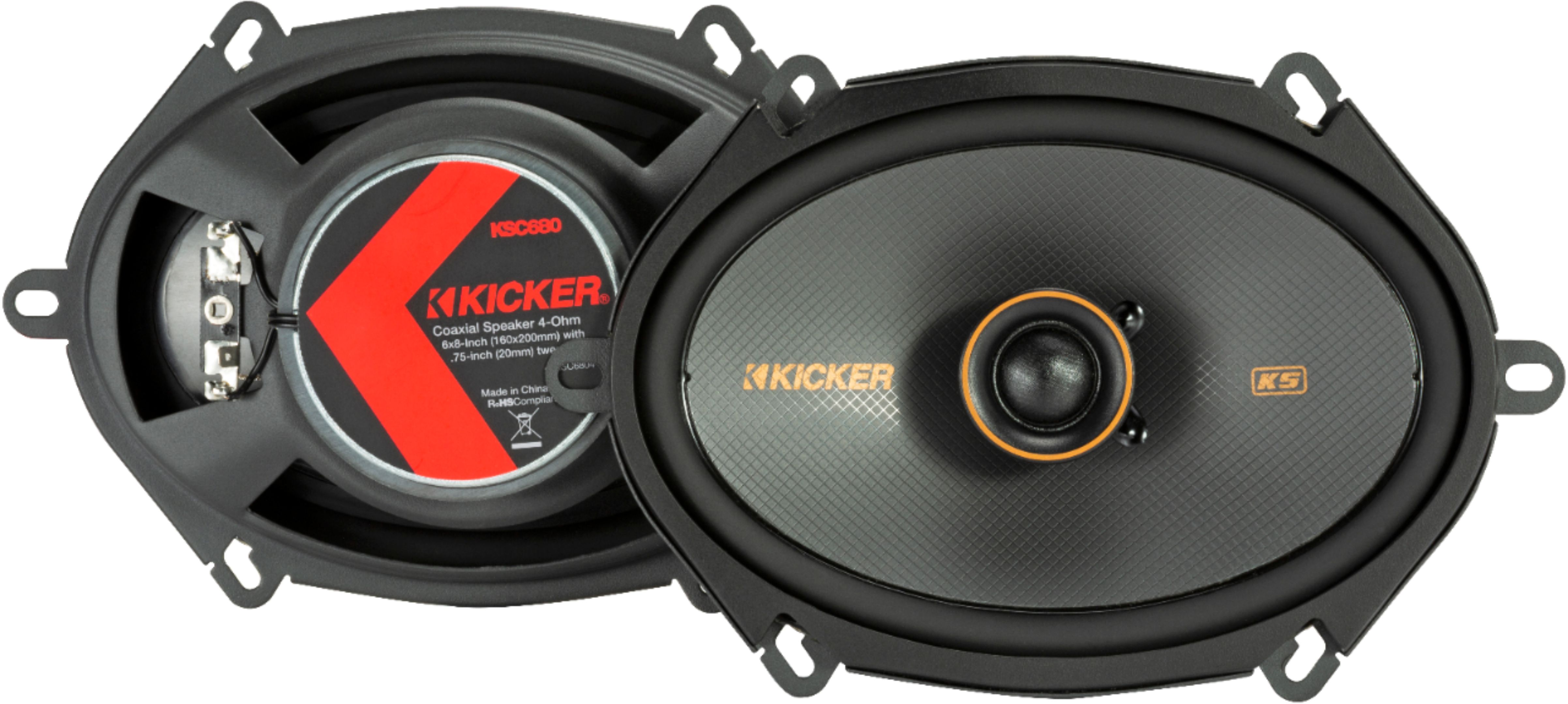 KICKER 300W 6" x 8" KS Series 2-Way Coaxial Car Stereo Speakers44KSC6804