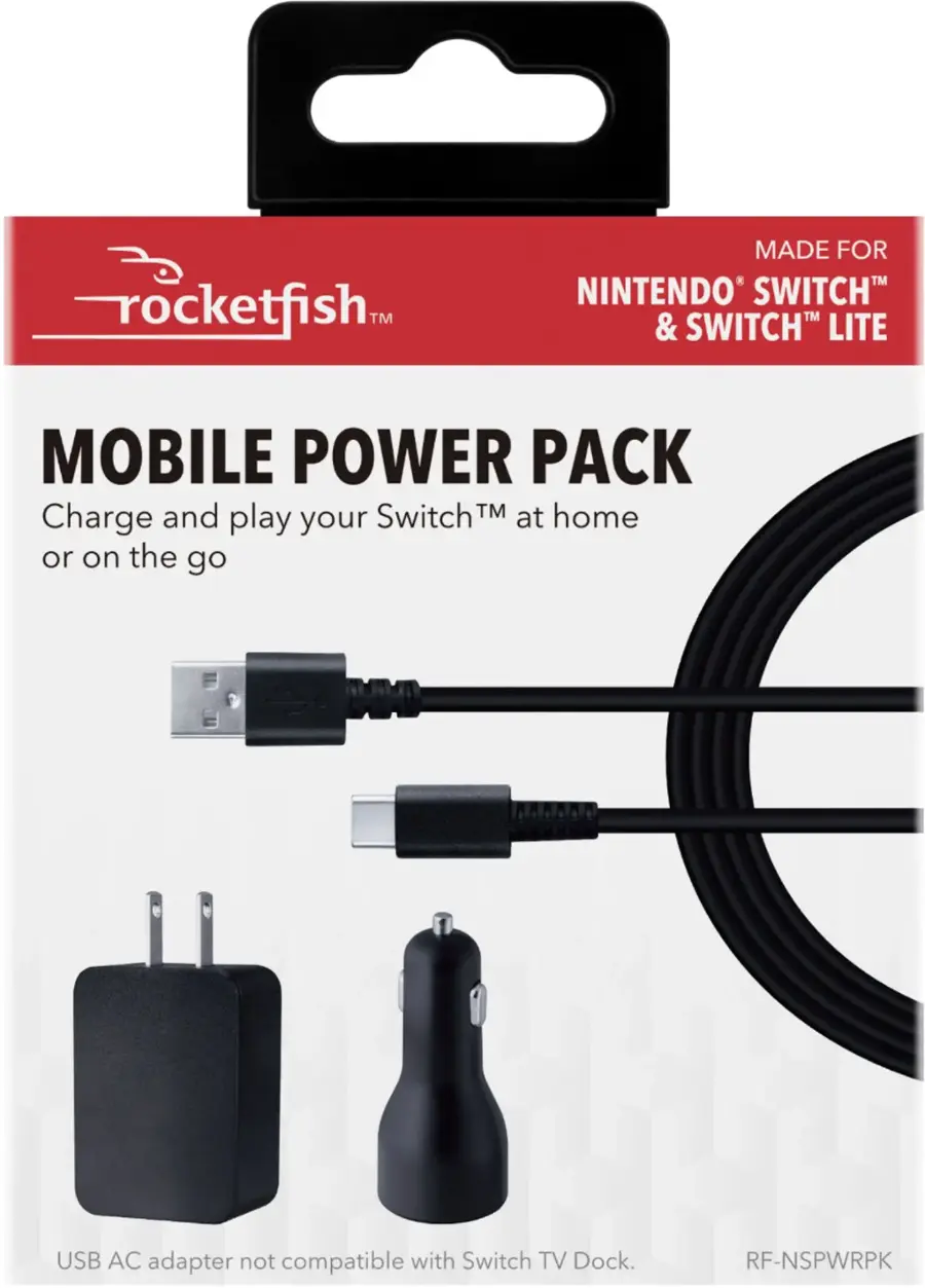 Rocketfish USB C Mobile Power Kit For Nintendo Switch Switch OLED Rocketfish usb c mobile power kit for nintendo switch switch oled