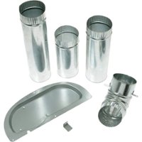 Side Vent Kit for Select GE Dryers - Silver - Front_Zoom