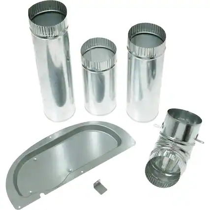 Front. GE - Side Vent Kit for Select GE Dryers - Silver.