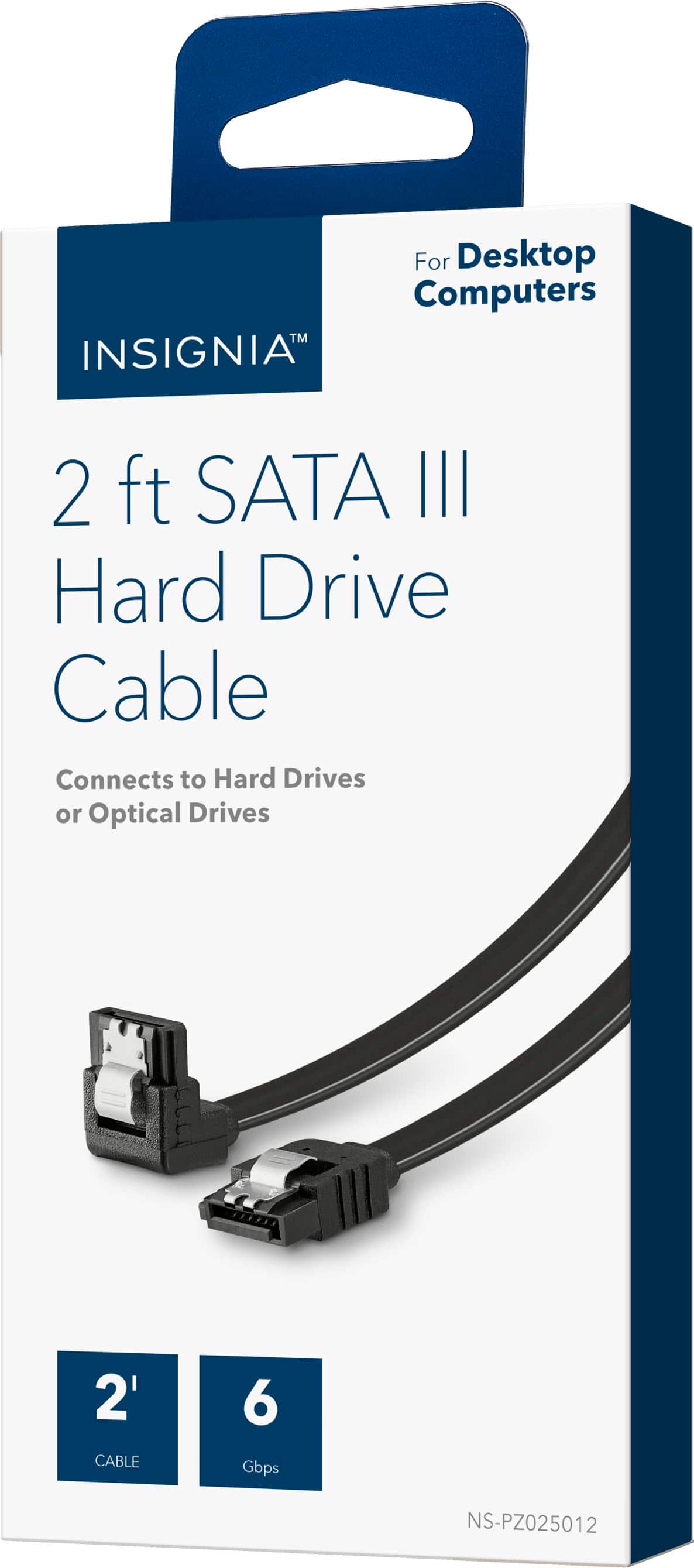 Alt View 11. Insignia™ - 2' SATA III Hard Drive Cable - Black.