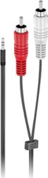 Insignia™ - 6' 3.5 mm to Stereo Audio RCA Cable - Black - Front_Zoom
