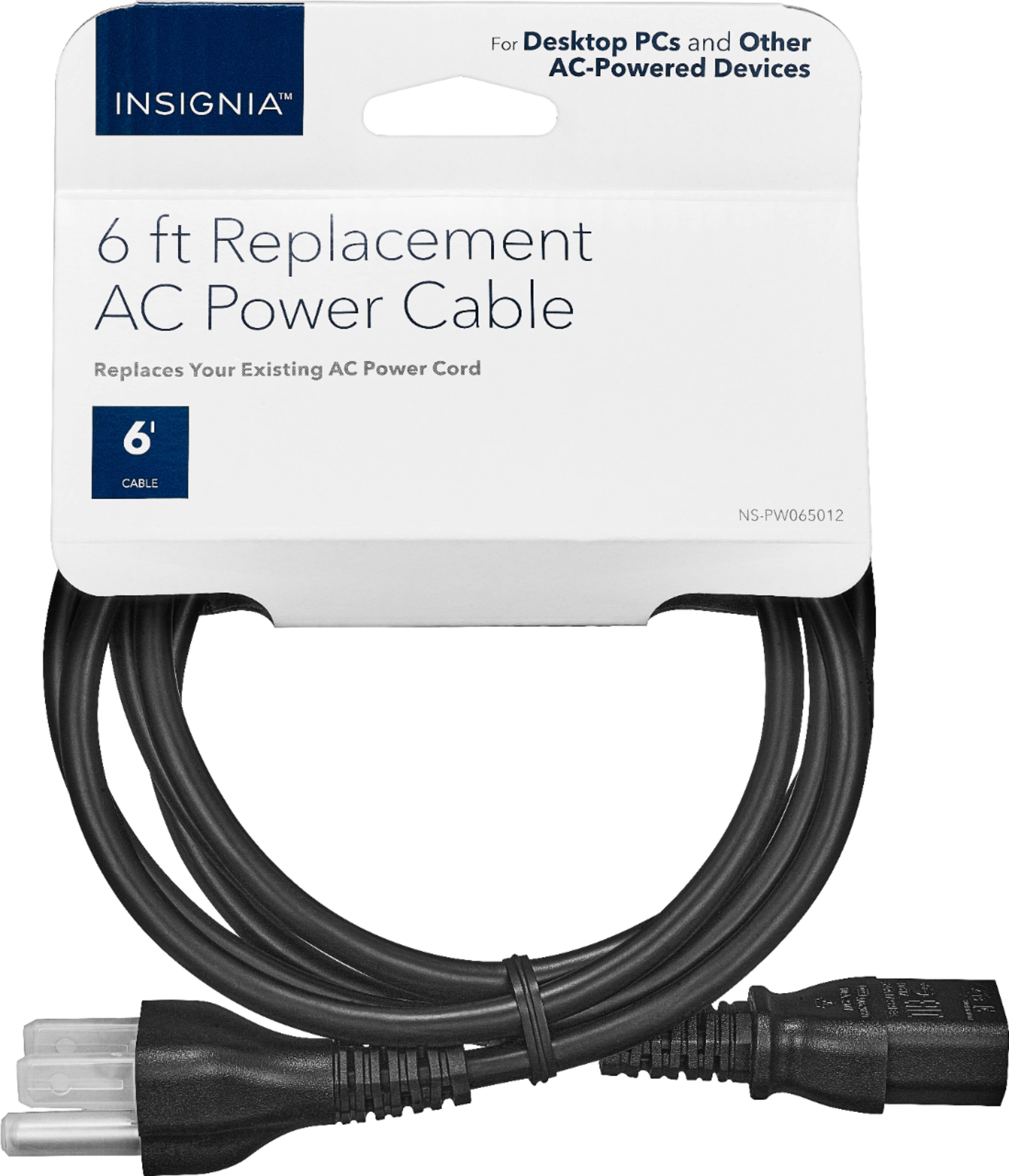 Alt View 13. Insignia™ - 6' Computer AC Power Cable - Black.