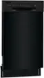Angle. Frigidaire - Frigidaire 18" Compact Front Control Built-In Dishwasher with Stainless Steel Tub, 52 dba - Black.