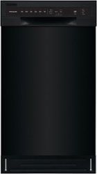 Frigidaire 18" Compact Front Control Built-In Dishwasher with Stainless Steel Tub, 52 dba - Black - Front_Zoom