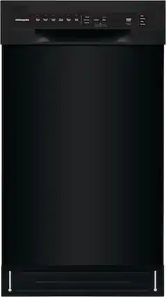 Front. Frigidaire - Frigidaire 18" Compact Front Control Built-In Dishwasher with Stainless Steel Tub, 52 dba - Black.