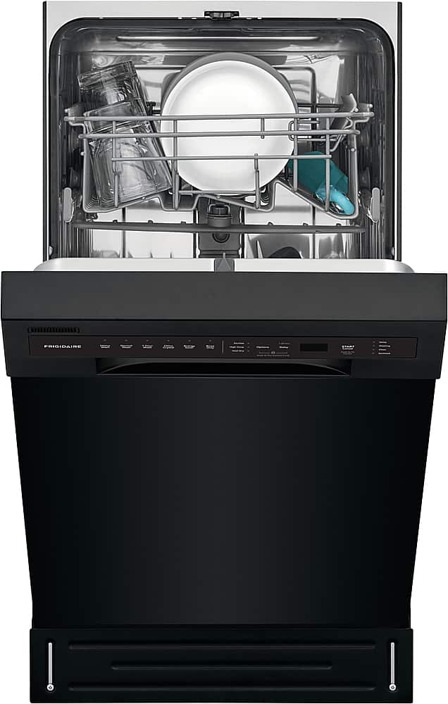 Alt View 11. Frigidaire - Frigidaire 18" Compact Front Control Built-In Dishwasher with Stainless Steel Tub, 52 dba - Black.