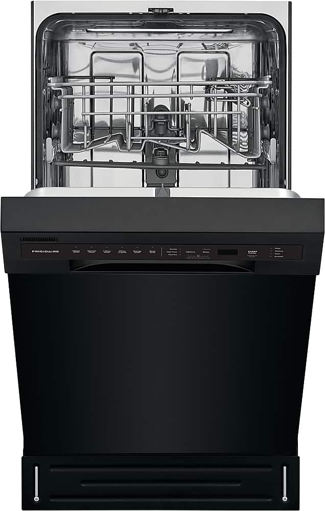 Alt View 12. Frigidaire - Frigidaire 18" Compact Front Control Built-In Dishwasher with Stainless Steel Tub, 52 dba - Black.