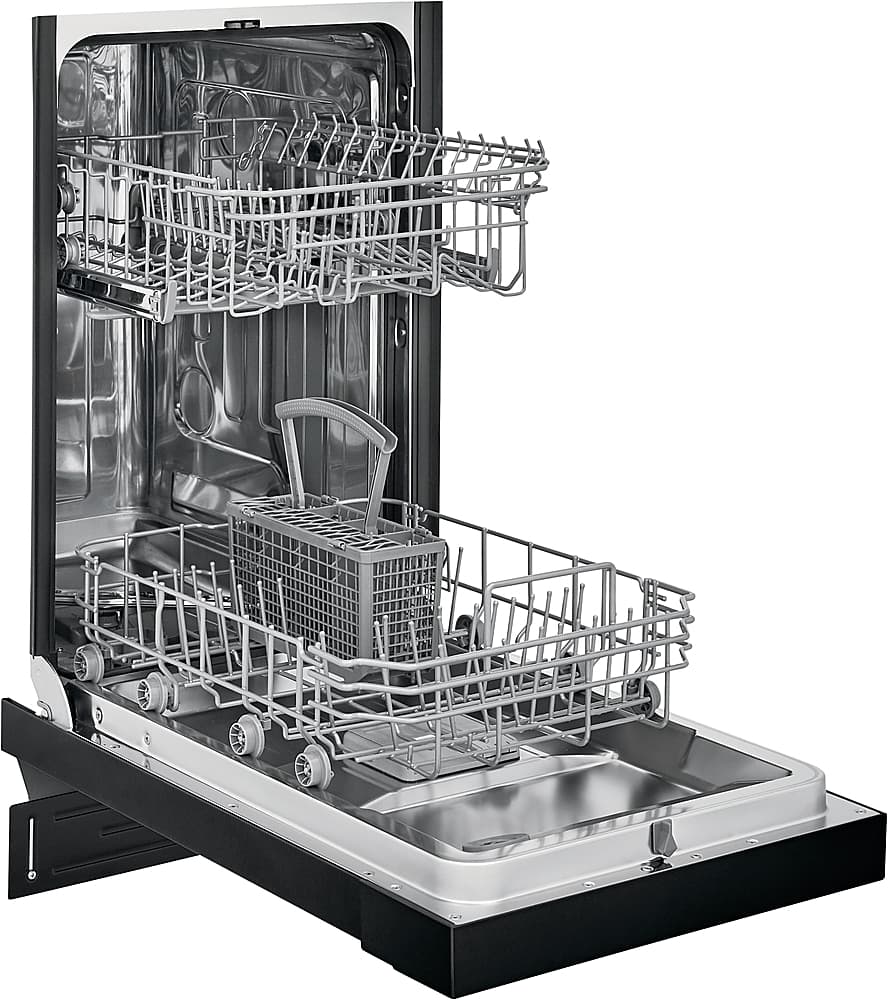 Alt View 13. Frigidaire - Frigidaire 18" Compact Front Control Built-In Dishwasher with Stainless Steel Tub, 52 dba - Black.