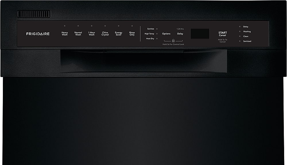 Alt View 14. Frigidaire - Frigidaire 18" Compact Front Control Built-In Dishwasher with Stainless Steel Tub, 52 dba - Black.