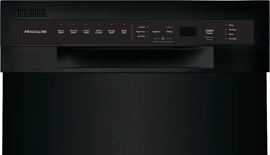 Alt View 14. Frigidaire - Frigidaire 18" Compact Front Control Built-In Dishwasher with Stainless Steel Tub, 52 dba - Black.
