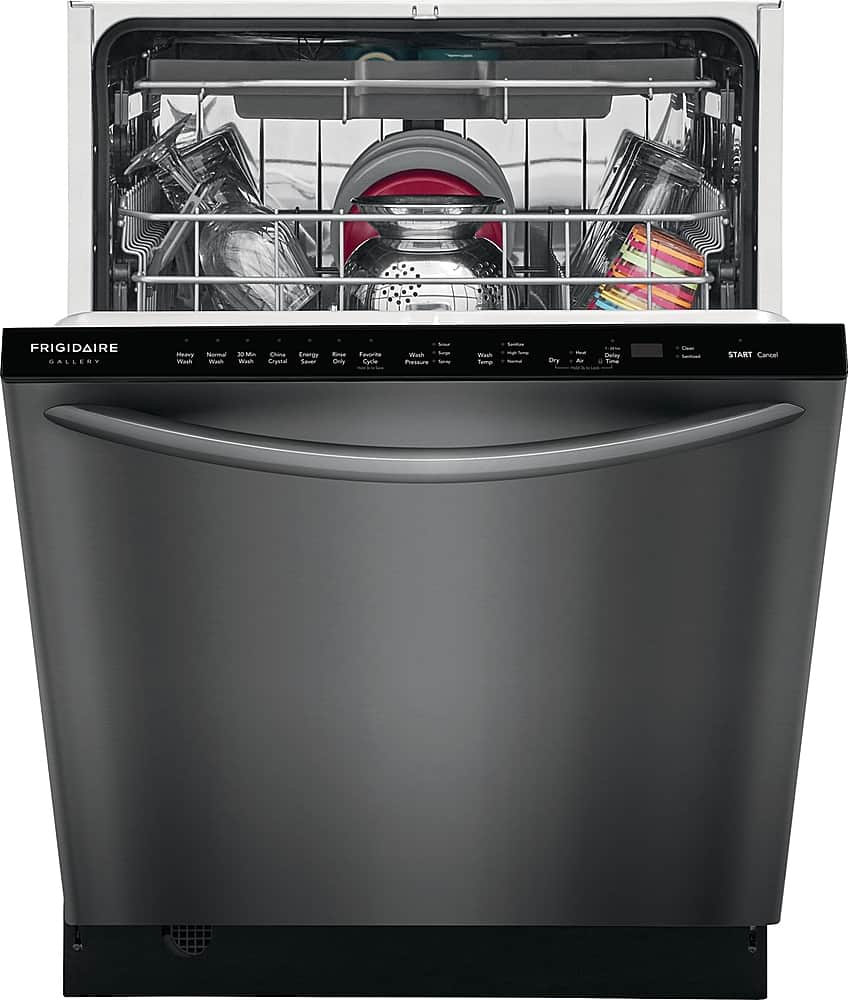 Alt View 16. Frigidaire - Gallery 24" Top Control Built-In Dishwasher with Stainless Steel Tub, 49 dba - black.