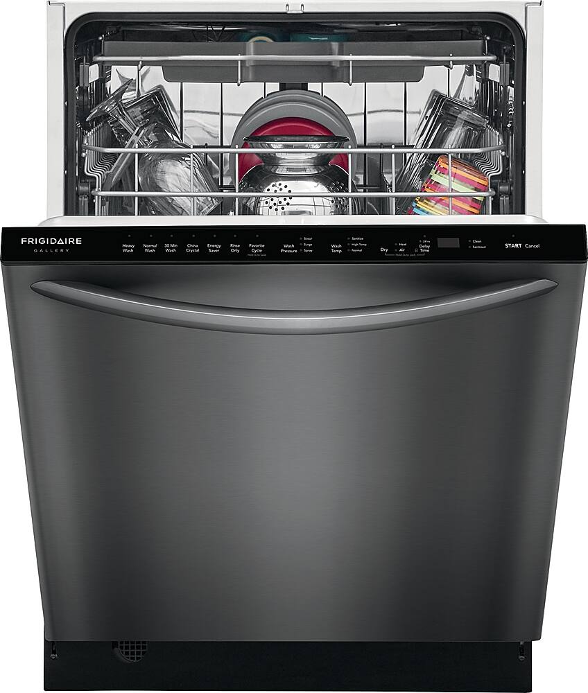 Alt View 16. Frigidaire - Gallery 24" Top Control Built-In Dishwasher with Stainless Steel Tub, 49 dba - black.