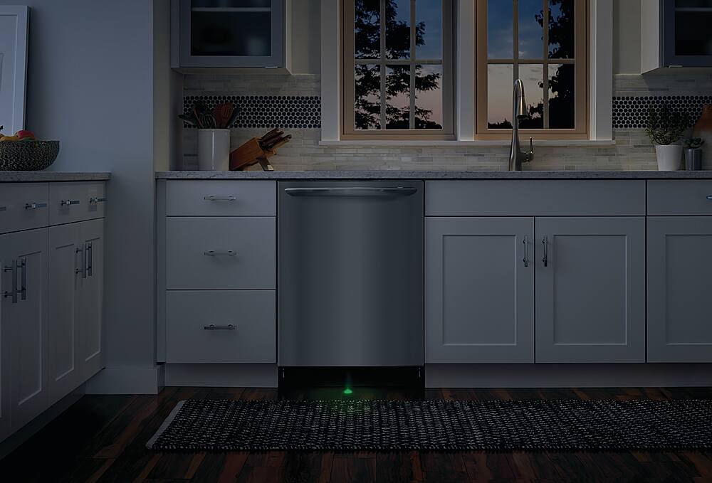 Alt View 19. Frigidaire - Gallery 24" Top Control Built-In Dishwasher with Stainless Steel Tub, 49 dba - black.