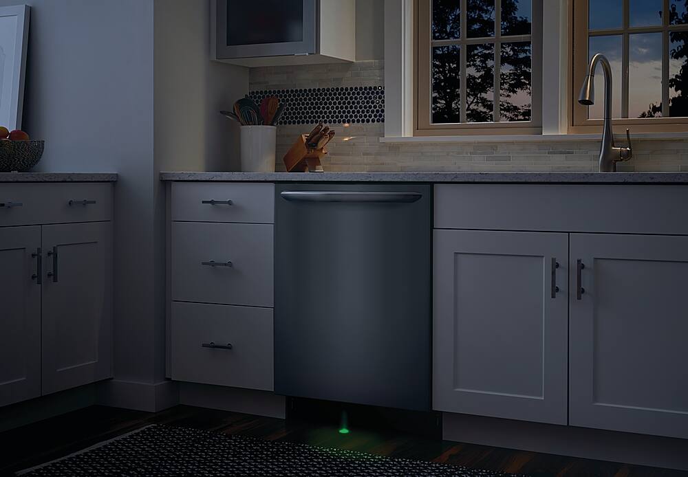 Alt View 20. Frigidaire - Gallery 24" Top Control Built-In Dishwasher with Stainless Steel Tub, 49 dba - black.