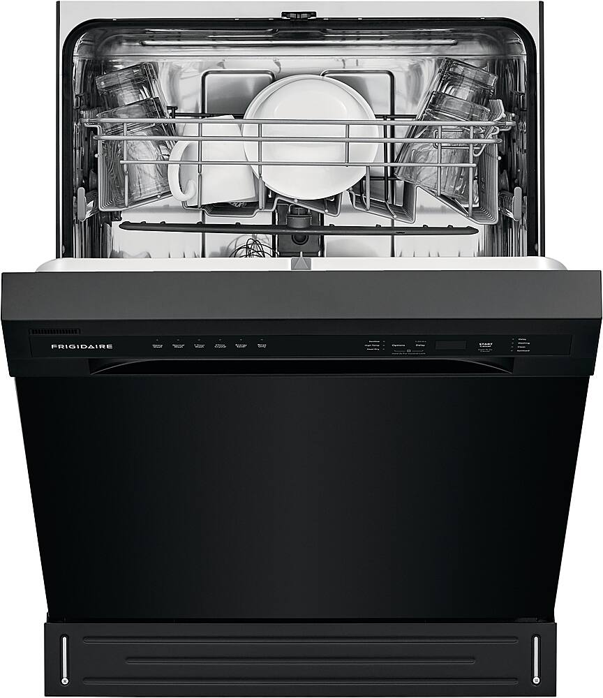 Alt View 15. Frigidaire - 24" Compact Front Control Built-In Dishwasher with Stainless Steel Tub, 52 dBA - Black.