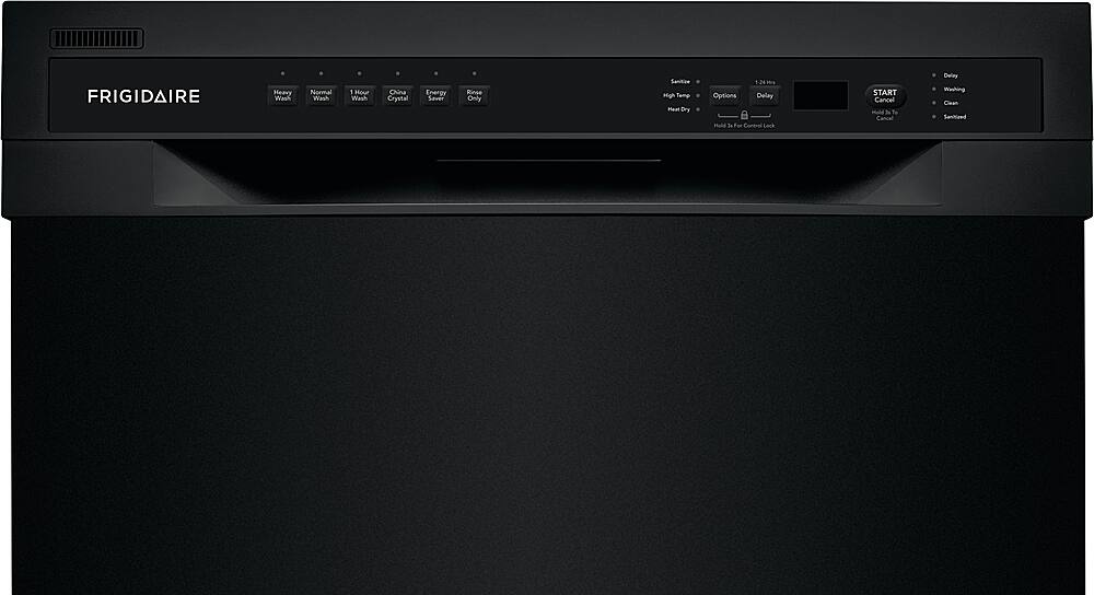 Alt View 18. Frigidaire - 24" Compact Front Control Built-In Dishwasher with Stainless Steel Tub, 52 dBA - Black.