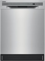Frigidaire - 24" Compact Front Control Built-In Dishwasher with Stainless Steel Tub, 52 dBA - Stainless Steel - Front_Zoom