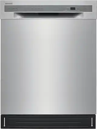 Front. Frigidaire - 24" Compact Front Control Built-In Dishwasher with Stainless Steel Tub, 52 dBA - Stainless Steel.