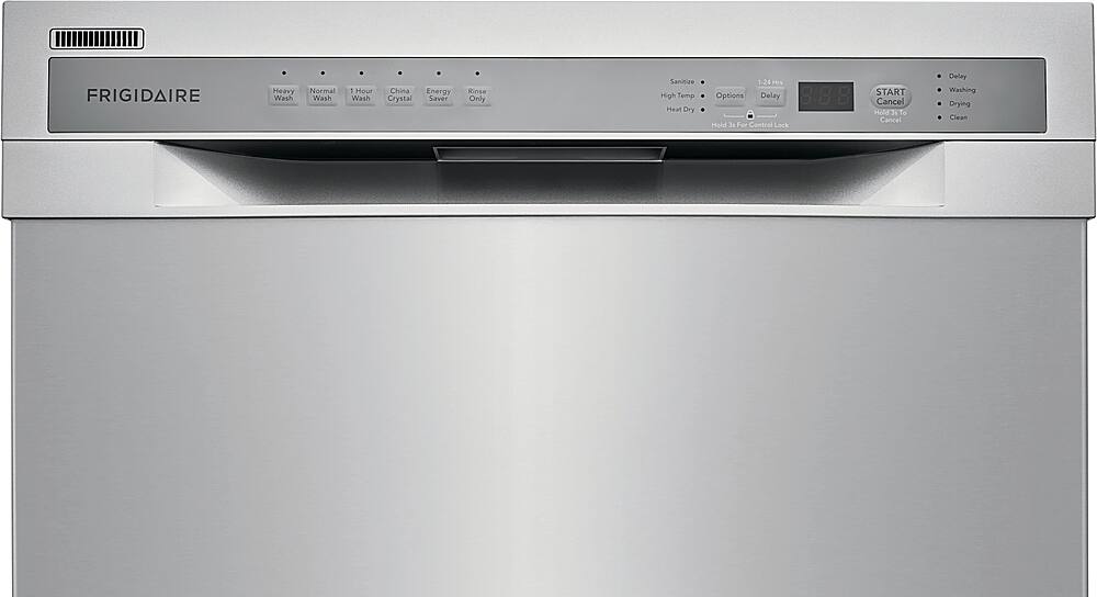 Alt View 16. Frigidaire - 24" Compact Front Control Built-In Dishwasher with Stainless Steel Tub, 52 dBA - Stainless Steel.