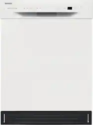 Frigidaire - 24" Compact Front Control Built-In Stainless Steel Tub Dishwasher with Sanitize Cycle, 52 dBA - White - Front_Zoom