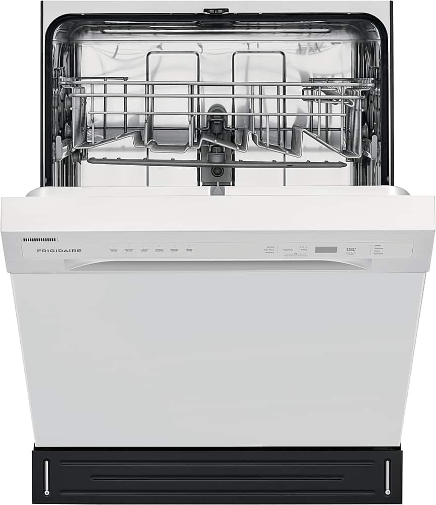 Alt View 12. Frigidaire - 24" Compact Front Control Built-In Dishwasher with Stainless Steel Tub, 52 dBA - White.