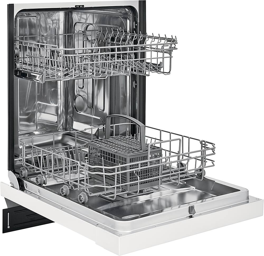 Alt View 15. Frigidaire - 24" Compact Front Control Built-In Dishwasher with Stainless Steel Tub, 52 dBA - White.