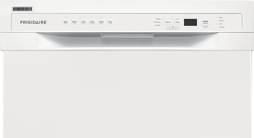 Alt View 18. Frigidaire - 24" Compact Front Control Built-In Dishwasher with Stainless Steel Tub, 52 dBA - White.