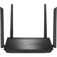 ASUS - RT-AC1200GE AC1200 Dual-Band Wi-Fi Router, Gigabyte Port - Black - Front_Zoom