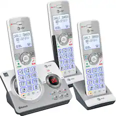 Angle. AT&T - 3 Handset Connect to Cell Answering System with Unsurpassed Range - White.
