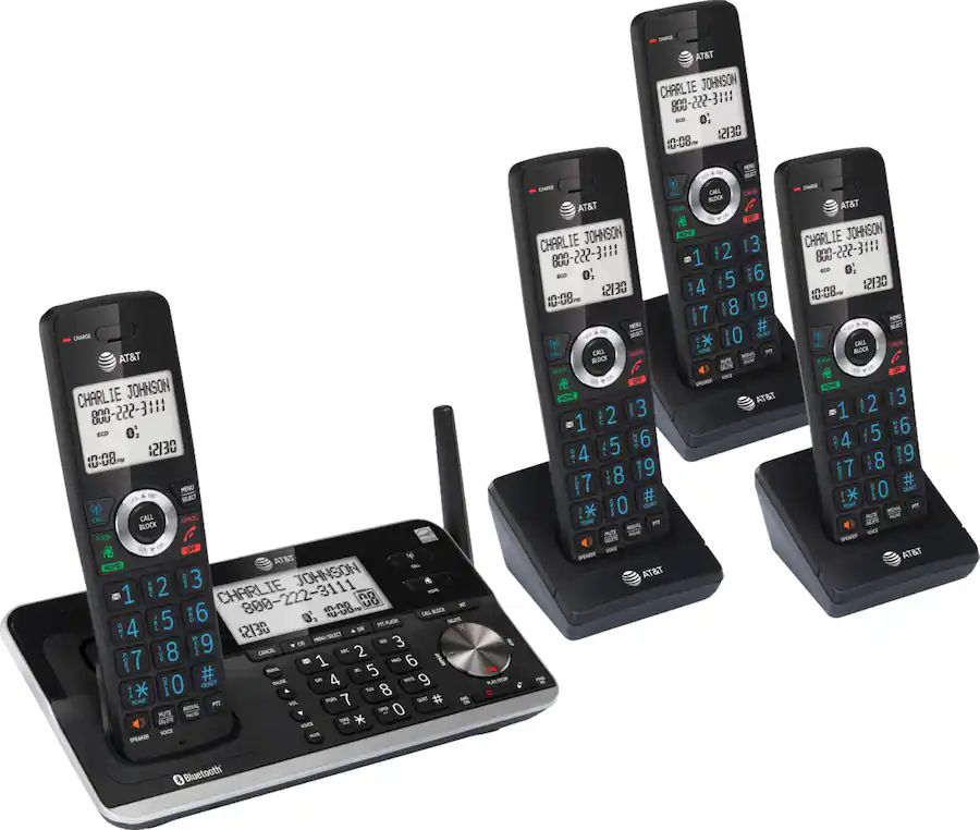 AT&T 4 Handset Connect to Cell Answering System with Unsurpassed Range ...