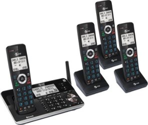 AT&T - 4 Handset Connect to Cell Answering System with Unsurpassed Range - Black - Angle_Zoom