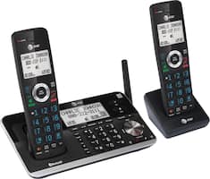 AT&T - 2 Handset Connect to Cell Answering System with Unsurpassed Range - Black - Angle_Zoom