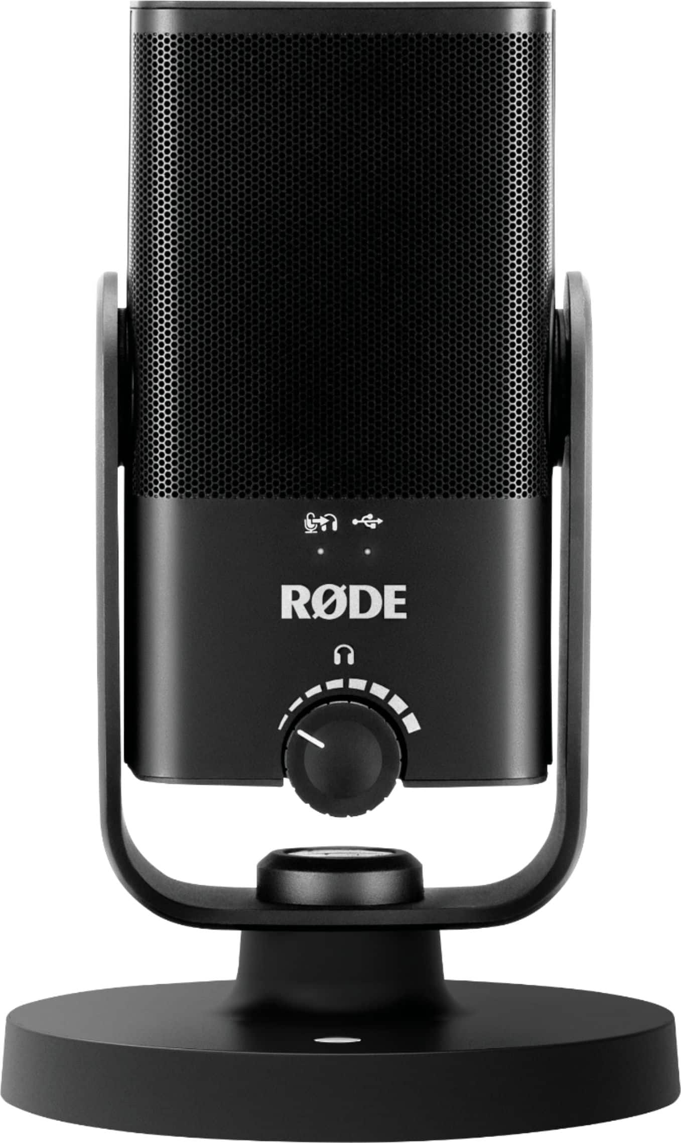 Front. RØDE - NT-USB MINI Studio-Quality USB Microphone - Black.