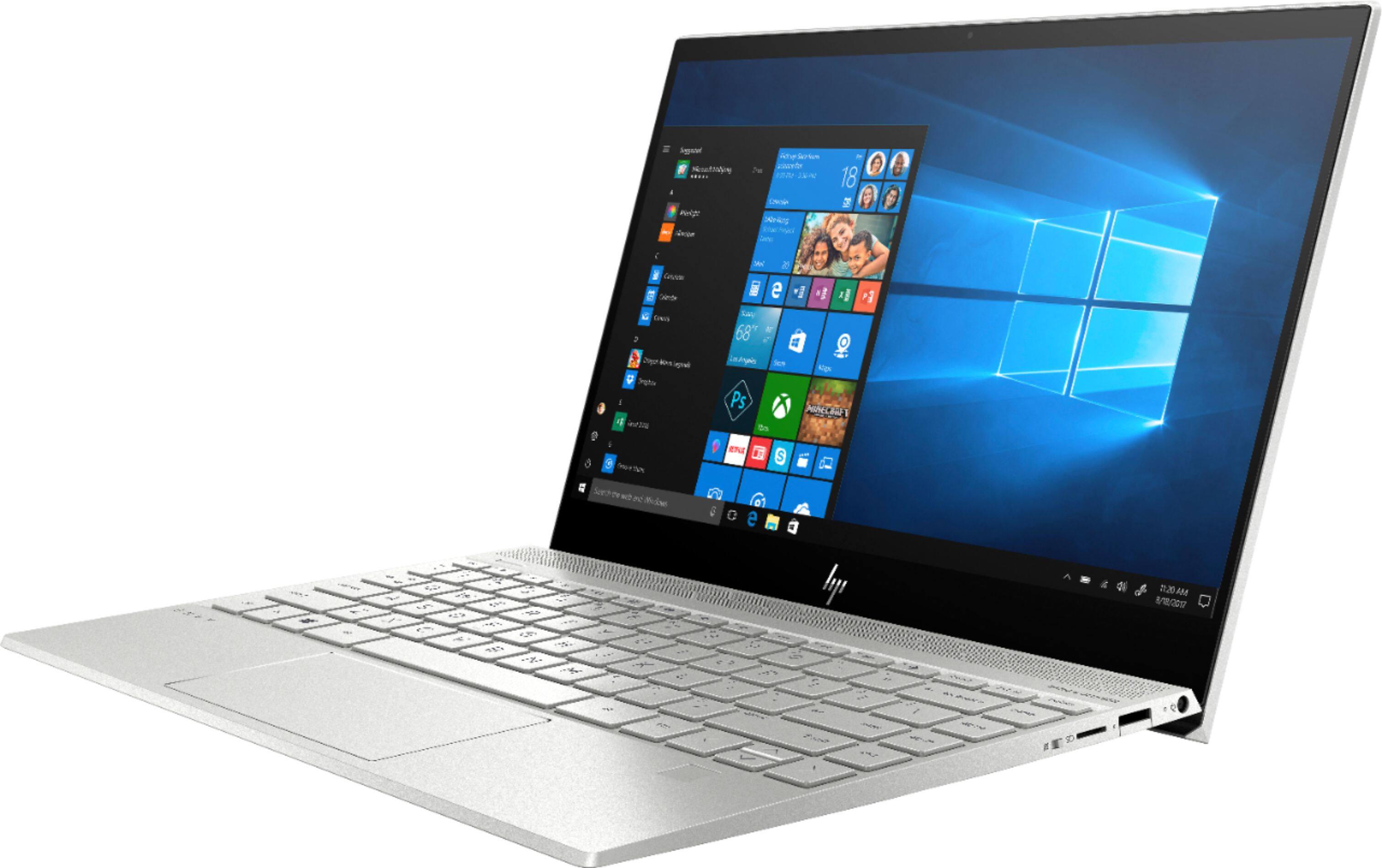 Left. HP - ENVY 13.3" 4K Ultra HD Touch-Screen Laptop - Intel Core i7 - 8GB Memory - 512GB SSD.